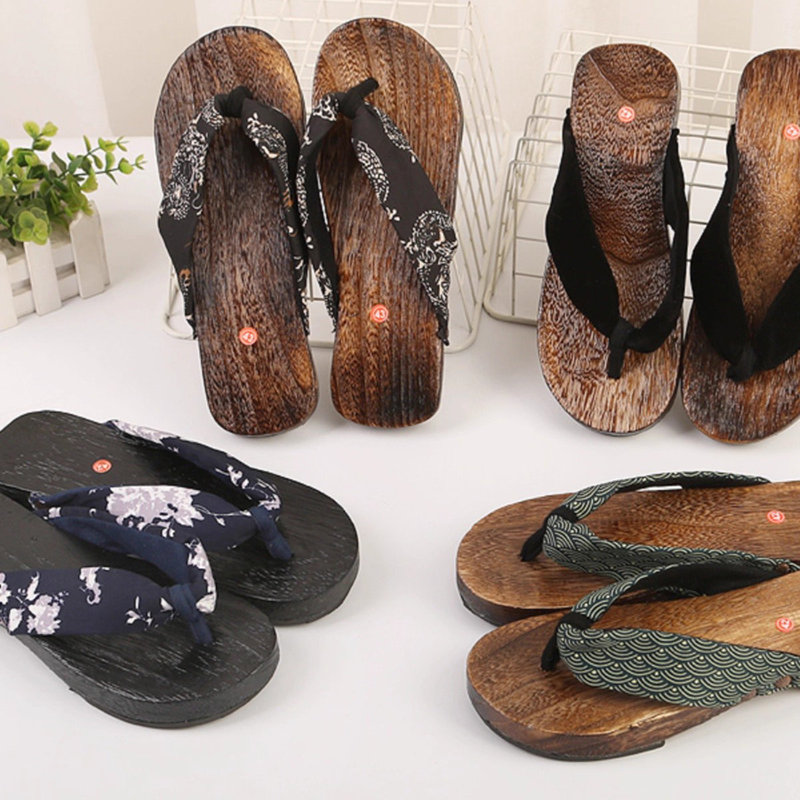 Geta Wooden Sandal - Anime Ninja ฤดูร้อน Clogs รองเท้าแตะผู้ชายผู้หญิงคอสเพลย์รองเท้าสไตล์จีน Dragon