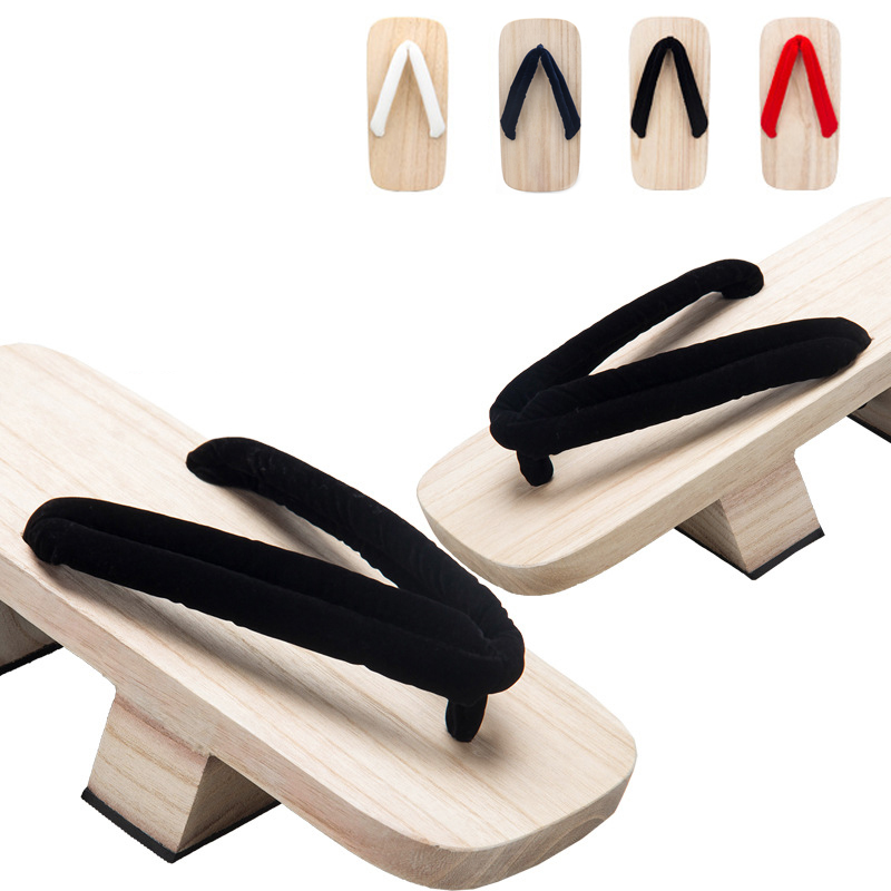 Geta Wooden Sandal - ไม้สไตล์ญี่ปุ่น Clogs Casual Flip Flops Tabi