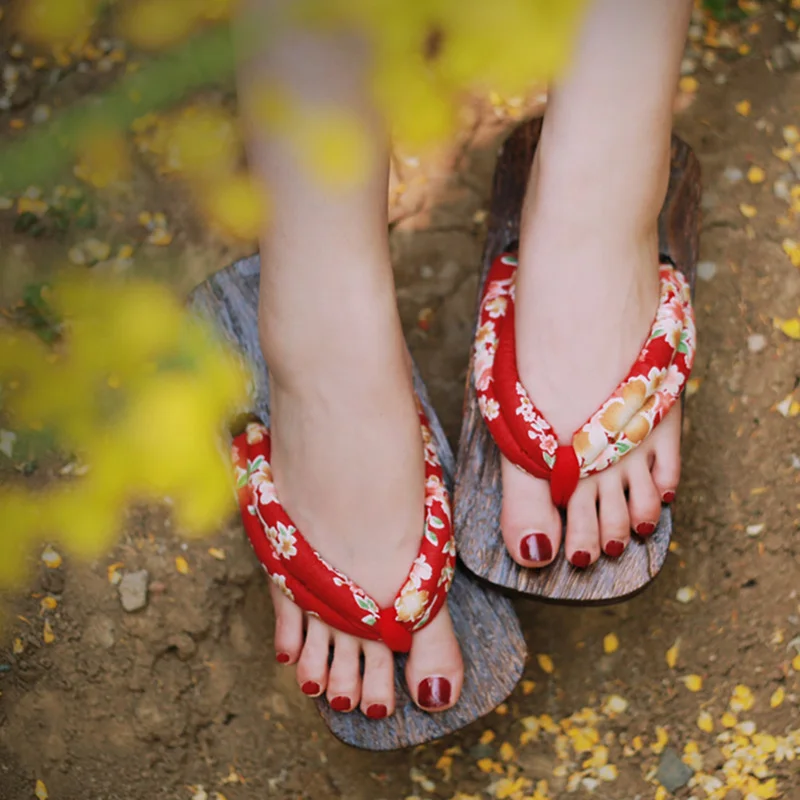 รองเท้าคอสเพลย์ผู้หญิง ส้นคู่  - Geta Wooden Sandal บทวิจารณ์และราคา