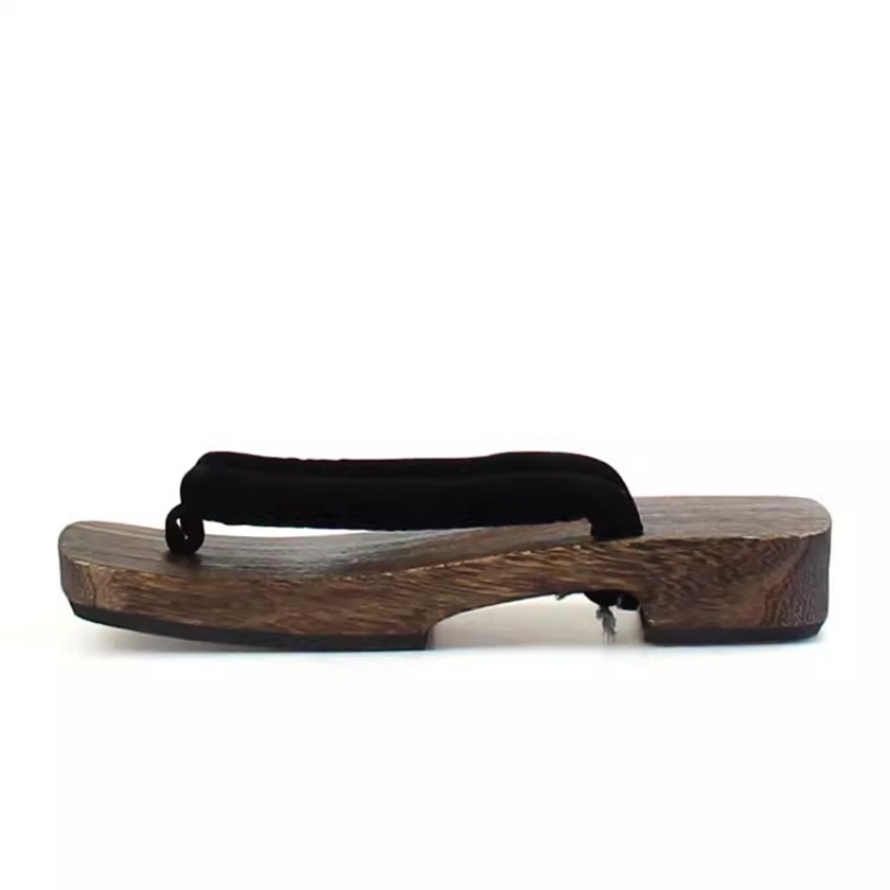 รองเท้าแตะผู้ชายสีดำแบบคอสเพลย - Geta Wooden Sandal บทวิจารณ์และราคา